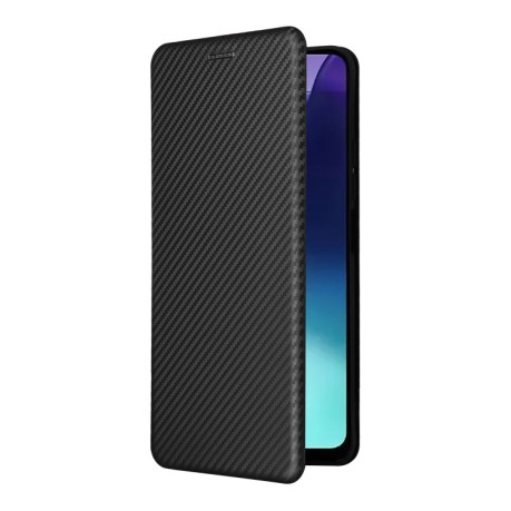 Чехол-книжка Carbon Fiber Texture на Xiaomi Redmi 14C 4G/Poco C75/Redmi A4 5G - черный