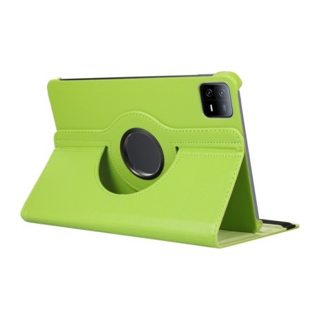Чехол-книжка 360 Degree Rotation Litchi для Xiaomi Pad 7 Pro / Pad 7 - зеленый