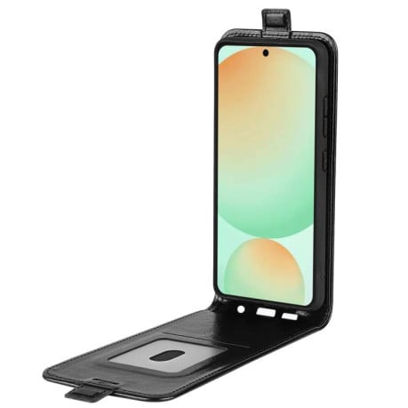 Флип-чехол с фактурой R64 Single на Samsung Galaxy S25 FE 5G - черный