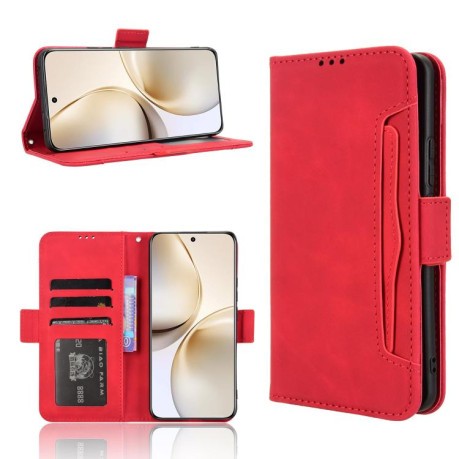 Чехол-книжка Skin Feel Calf на Realme 14 Pro+ - червоний