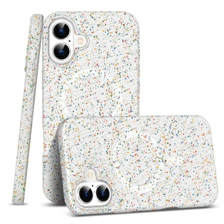 Противоударный чехол Colorful Frosted Magsafe PC Hybrid TPU для iPhone 16 Plus - белый