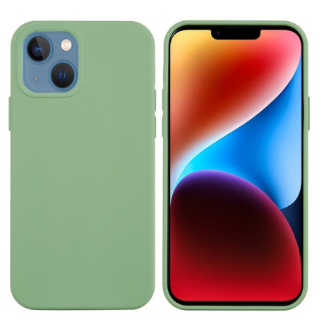 Силиконовый чехол Solid Color Liquid на iPhone 15 - светло-зеленый
