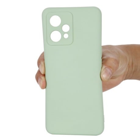 Силиконовый чехол Solid Color Liquid Silicone на Realme 9 Pro Plus - зеленый