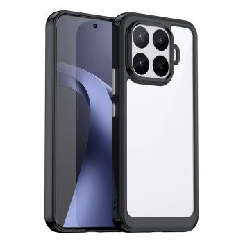 Протиударний чохол Colorful Acrylic Series з кольоровою силіконовою боковиною на Xiaomi 17T Pro 5G — чорний