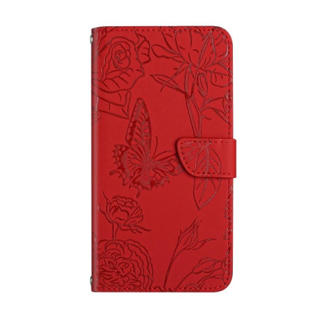 Чохол-книжка Skin Feel Butterfly Embossed для Xiaomi 13 Pro - червоний