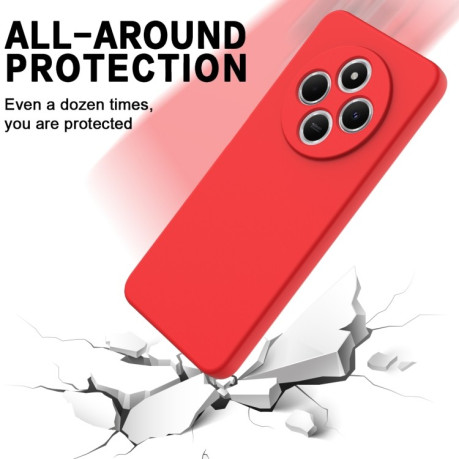Силіконовий чохол Solid Color Liquid Silicone на Xiaomi Redmi A4 5G - червоний