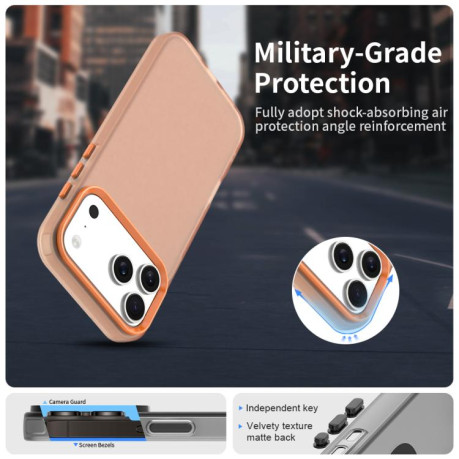 Противоударный чехол Candy Series для iPhone 17 Pro Max - оранжевый