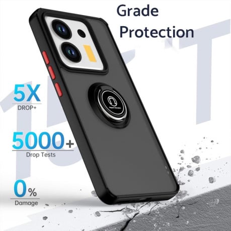 Чохол Q Shadow 1 Series з підставкою на Xiaomi Poco M7 Pro 5G - чорний