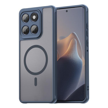 Противоударный чехол Fan Dun Series TPU Hybrid PC Frosted Magsafe для Motorola Edge 60 - синий
