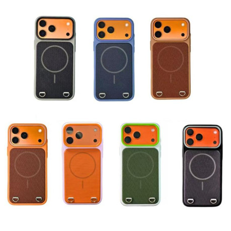 Тканевой чехол Skin Feel PC + Technology Cloth Magnetic с софт-тач покрытием для iPhone 17 Pro Max — песочно-золотой