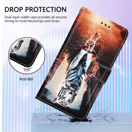 Чохол-книжка Colored Drawing Pattern Plain Weave Leather для Xiaomi Redmi Note 14 Pro 5G/Poco X7 - кольоровий