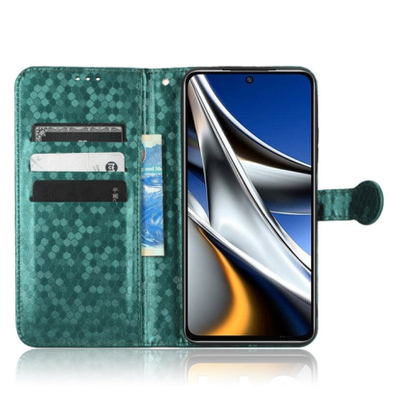 Чехол-книжка Honeycomb Dot для Xiaomi Poco X4 Pro 5G - зеленый