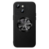 Кожаный чехол SULADA Microfiber Leather MagSafe Magnetic на iPhone 15  - черный