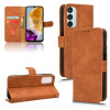 Чехол-книжка Skin Feel Magnetic для Samsung Galaxy M15 5G - коричневый