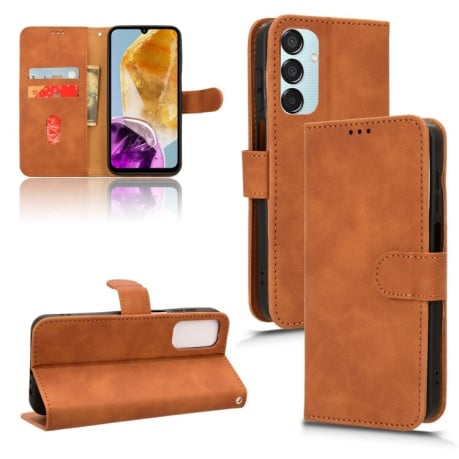 Чохол-книжка Skin Feel Magnetic для Samsung Galaxy M15 5G - коричневий