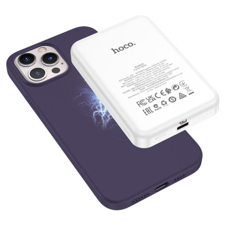 Силиконовый чехол hoco Pure Series Magnetic Liquid Silicone для iPhone 15 Pro - синий