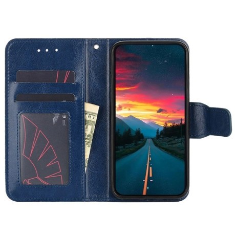 Чехол-книжка Crystal Texture для OPPO Reno12 F/12 FS 5G - синий