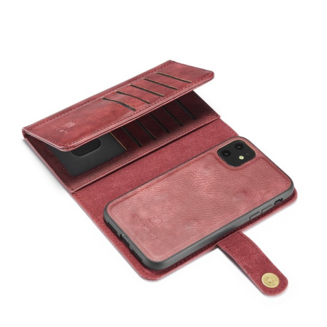 Чехол-кошелек DG.MING Triple Fold для iPhone 11 - красный