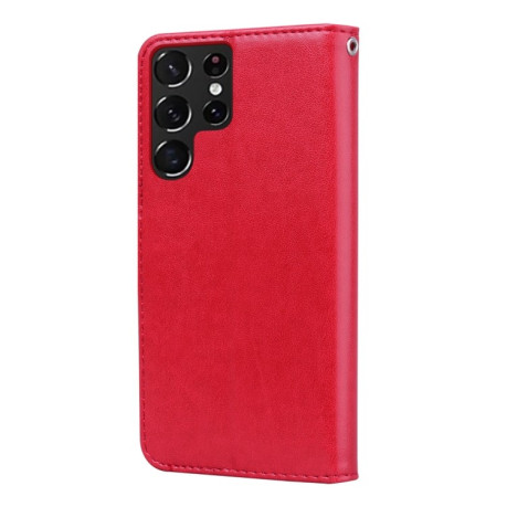 Чехол-книжка Rose Embossed для Samsung Galaxy S22 Ultra 5G - красный