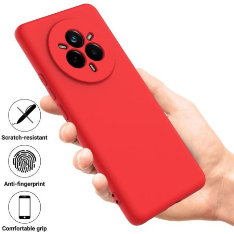Силіконовий чохол Solid Color Liquid Silicone на Realme 14 Pro+ - червоний