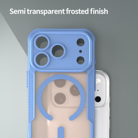 Противоударный чехол Armor Glaze MagSafe Magnetic для iPhone 17 Pro - синий