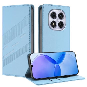 Чохол-книжка Embossed Multi-functional Wallet Retro Leather на Redmi Note 14 Pro 4G - блакитний