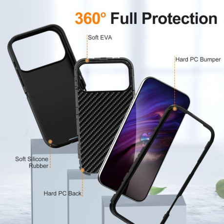 Двосторонний противоударный чехол Life Waterproof Rugged для iPhone 17 Pro Max - черный