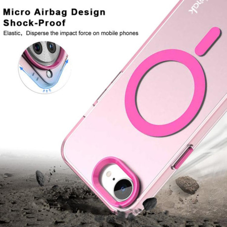 Противоударный чехол IMAK Candy Series Shockproof MagSafe для iPhone 16e - красный