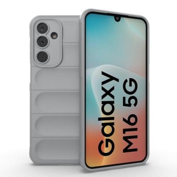 Силиконовый чехол Magic Flannel для Samsung Galaxy M16 5G - серый