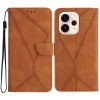 Чехол-книжка Stitching Embossed Leather на OPPO Reno15 Pro 5G Global — коричневый