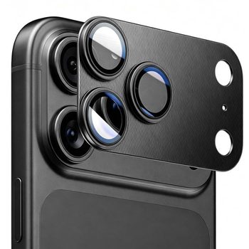 Загартоване скло на камеру Enkay CD Texture з алюмінієвою рамкою на iPhone 18 Pro Max — чорне