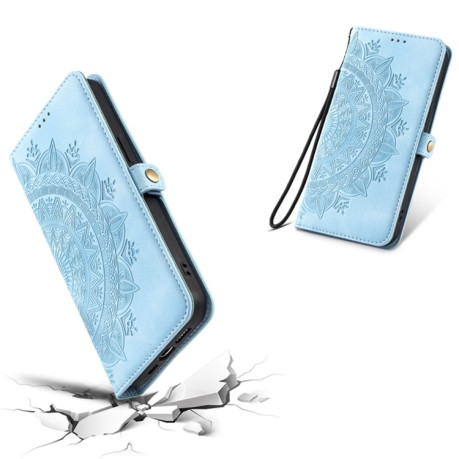 Чехол-книжка Totem Embossed Magnetic Leather для Motorola Moto G75 5G - синий