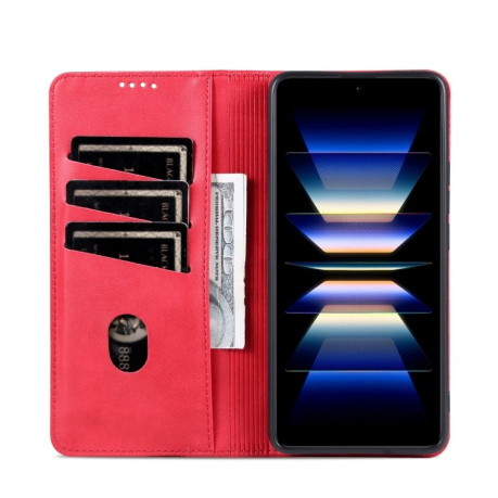 Чохол-книжка AZNS Magnetic Calf на Xiaomi Redmi Note 14 Pro 5G/Poco X7 - червоний