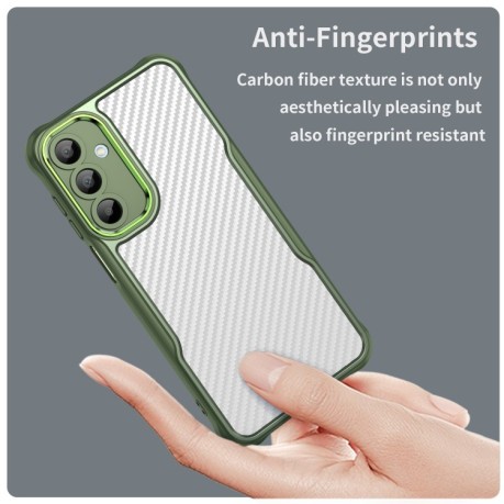 Ударозахисний чохол Carbon Fiber Texture Translucent для Samsung Galaxy A16 5G - зелений