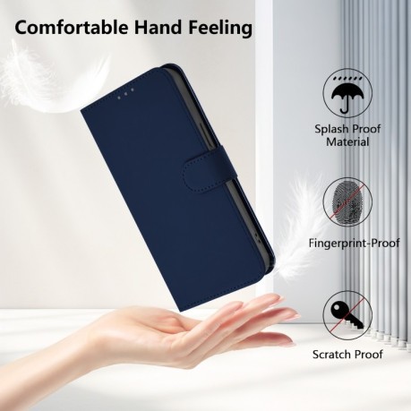 Чехол-книжка Skin Feel Solid Color Leather для Infinix Zero 30 4G - синий