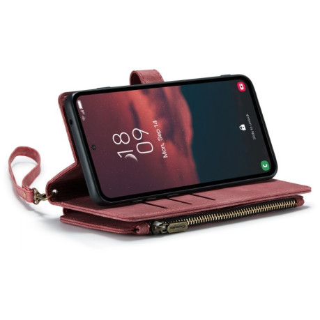 Шкіряний чохол-гаманець CaseMe-C30 для Samsung Galaxy A54 - червоний