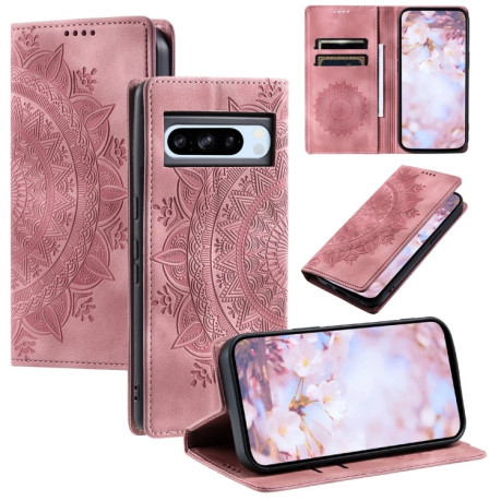 Чехол-книжка Totem Embossed Magnetic Leather для Google Pixel 8 Pro - розовое золото
