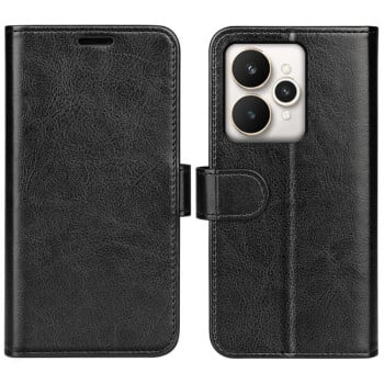 Чехол-книжка R64 Texture Horizontal Flip Leather на Realme 15 5G / 15 Pro 5G — черный