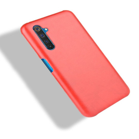 Чехол Litchi Texture на Realme X50 Pro - красный