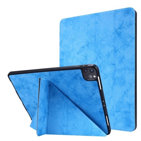 Чехол-книжка Silk Texture Horizontal Deformation Flip на iPad Pro 12.9 (2020) - голубой