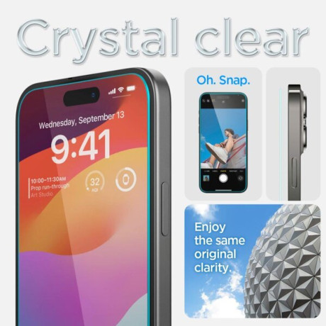 Защитное стекло Spigen Glas.Tr ”EZ Fit” для iPhone 15 PLUS Clear