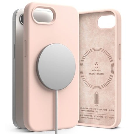 Оригінальний силіконовий чохол Ringke Silicone Magsafe для iPhone 16e - Pink