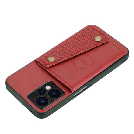 Противоударный чехол Double Buckle для Realme 9 Pro Plus - красный