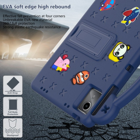 Противоударный чехол EVA Handle Kickstand Children для Xiaomi Redmi Pad SE - синий