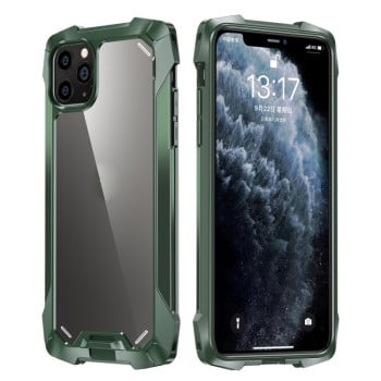 Противоударный чехол R-JUST Metal Airbag для iPhone 14/13 - зеленый