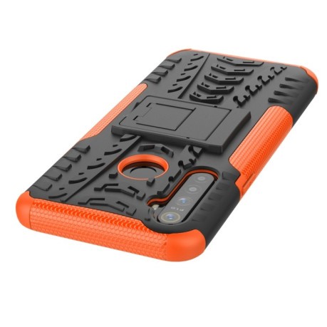 Противоударный чехол Tire Texture на Realme C3/Realme 5/6i/5i - оранжевый