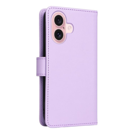 Чохол-книжка BETOPNICE BN-005 2 in 1 Detachable Imitate Genuine Leather для iPhone 16 - фіолетовий