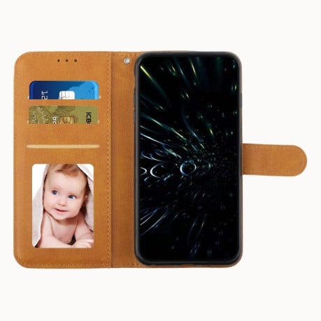 Чехол-книжка Stitching Calf Texture для Samsung Galaxy S23 FE 5G - желтый
