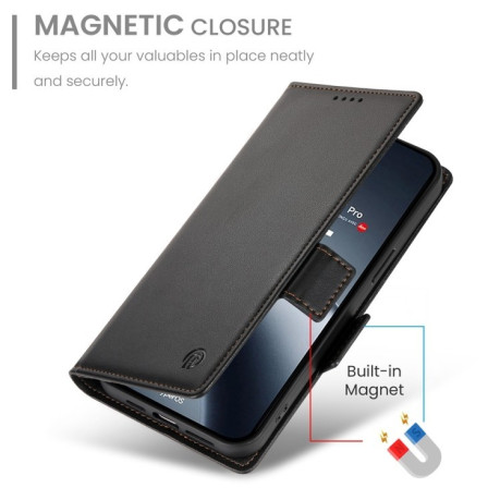 Чохол-книжка Side Buckle Magnetic Frosted Leather для Xiaomi 14T Pro - чорний