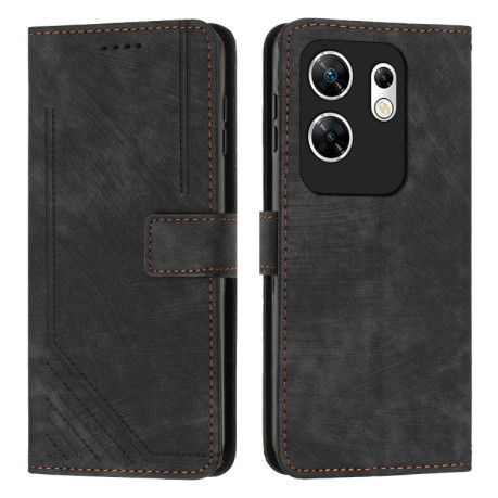 Чехол-книжка Skin Feel Stripe Pattern для Infinix Zero 30 4G - черный